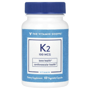 The Vitamin Shoppe, витамин K2, 100 мкг, 60 растительных капсул (Товар снят с продажи) 