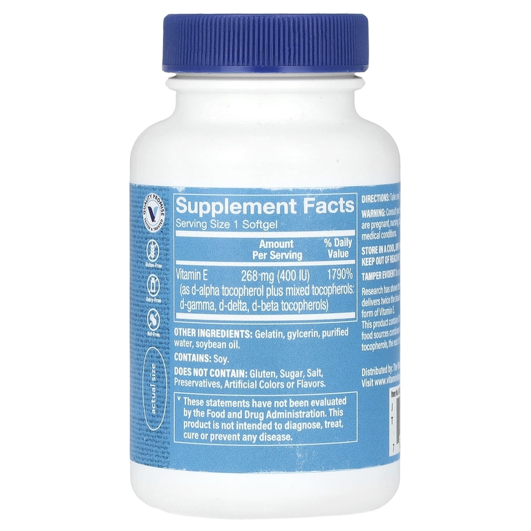 The Vitamin Shoppe, витамин E, 268 мг (400 МЕ), 120 мягких таблеток
