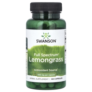 Swanson Vitamins, Лемонграсс полного спектра, 400 мг, 60 капсул (Товар снят с продажи) 