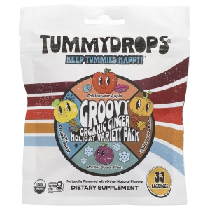Tummydrops, органический праздничный набор пастилок с имбирем, 33 пастилки (Товар снят с продажи) 