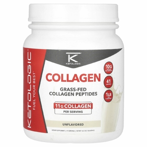 KetoLogic, коллаген, без добавок, 454 г (1 фунт) (Товар снят с продажи) 