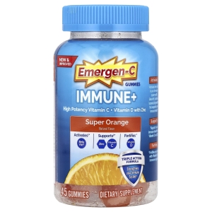 Emergen-C, Immune+, жевательные таблетки, со вкусом апельсина, 45 жевательных таблеток (Товар снят с продажи) 