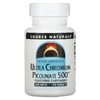 Source Naturals, ультра пиколинат хрома 500, 500 мкг, 120 таблеток