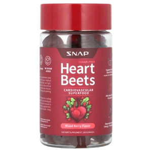 Snap Supplements, Сердце из свеклы, ягодное ассорти, 60 жевательных мармеладок