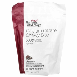 Bariatric Advantage, Chewy Bite с цитратом кальция, без сахара, с шоколадом, 90 жевательных таблеток (Товар снят с продажи) 