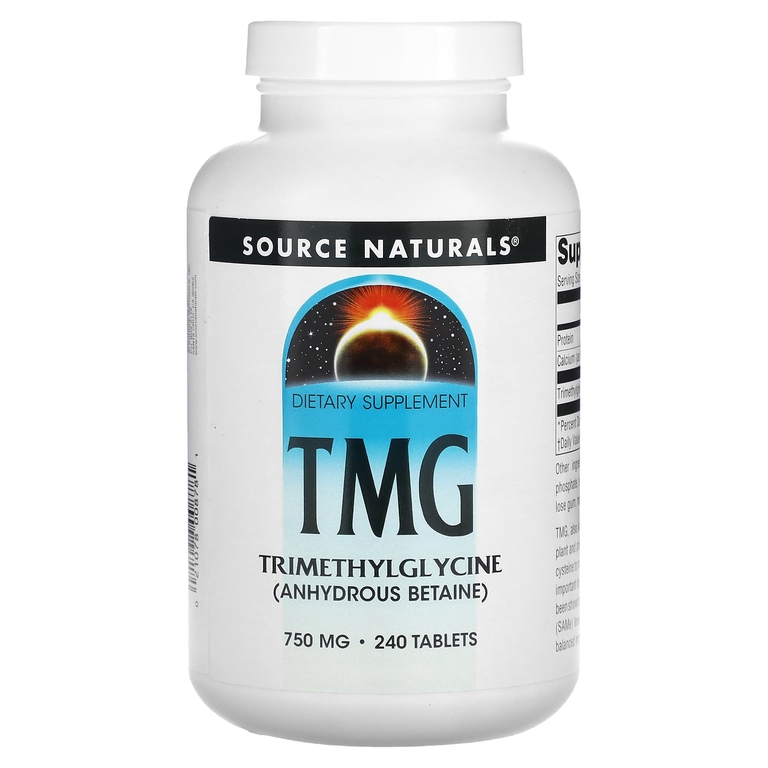 Source Naturals, TMG, триметилглицин, 750 мг, 240 таблеток