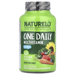 NATURELO, мультивитамины для мужчин, для приёма один раз в день, 60 вегетарианских капсул