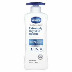 Vaseline, Clinical Care ™, средство для очень сухой кожи, лосьон для тела, без отдушек, 400 мл (13,5 жидк. унц.)