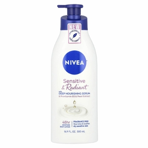 Nivea, Лосьон для чувствительного и сияющего тела, без отдушек, 500 мл (16,9 жидк. унц.)