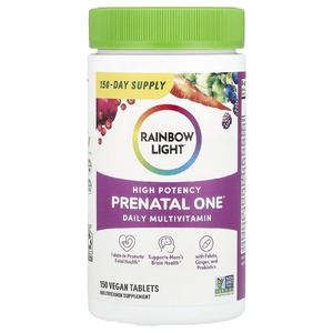 Rainbow Light, Prenatal One™, мультивитаминная добавка для ежедневного приёма, высокая эффективность, 150 веганских таблеток