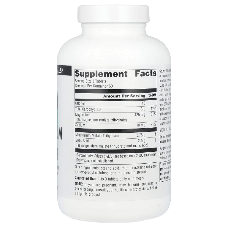 Source Naturals, малат магния, 180 таблеток