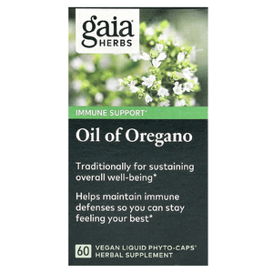 Gaia Herbs, Масло орегано, 60 веганских капсул с жидкостью Phyto-Caps