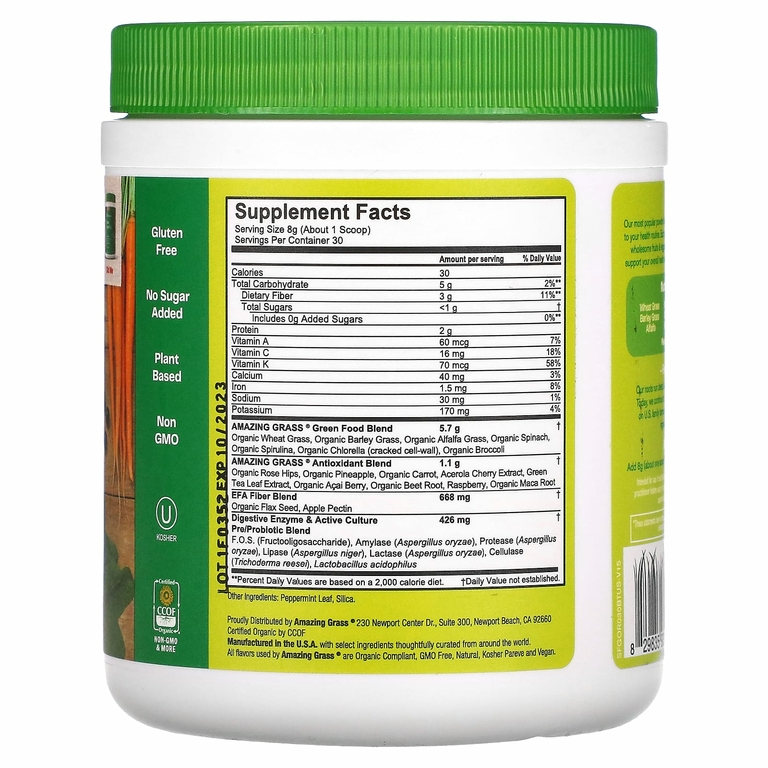 Amazing Grass, Green Superfood, The Original, 240 г (8,5 унции)
