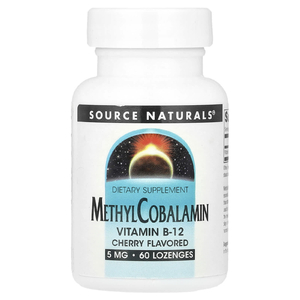 Source Naturals, метилкобаламин, со вкусом вишни, 5 мг, 60 пастилок