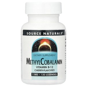 Source Naturals, метилкобаламин, со вкусом вишни, 1 мг, 120 пастилок