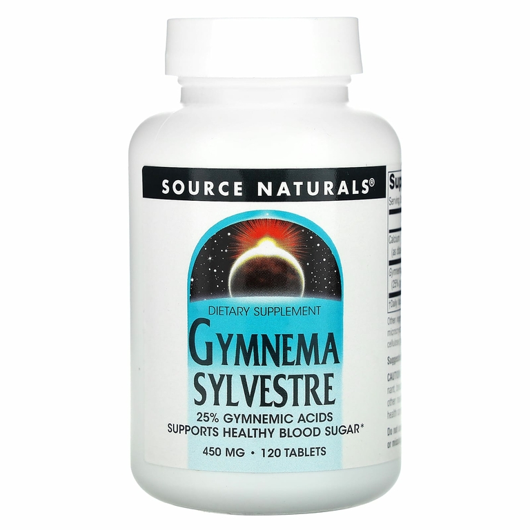 Source Naturals, джимнема, 450 мг, 120 таблеток
