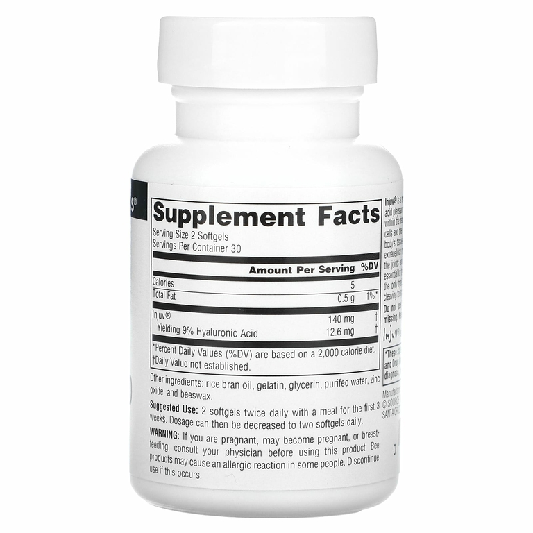 Source Naturals, Injuv, гиалуроновая кислота, 70 мг, 60 мягких таблеток
