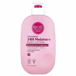 EOS, Shea Better ™, увлажняющий лосьон для тела на 24 часа, гранат и малина, 473 мл (16 жидк. Унций)