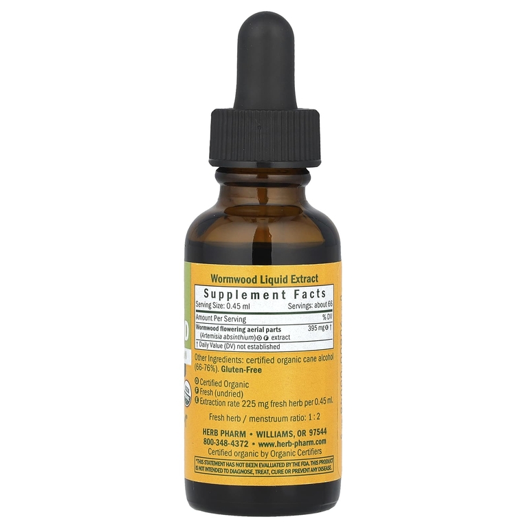 Herb Pharm, жидкий экстракт полыни горькой, 30 мл (1 жидк. унция) (395 мг в 1 порции)