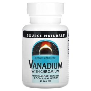 Source Naturals, ванадий с хромом, 90 таблеток