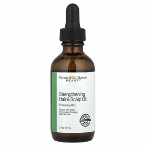 California Gold Nutrition, укрепляющее масло для волос и кожи головы, биотин, розмарин и мята, 59 мл (2 жидк. унции)