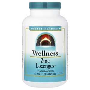 Source Naturals, Цинк, со вкусом персика и малины, 120 пастилок
