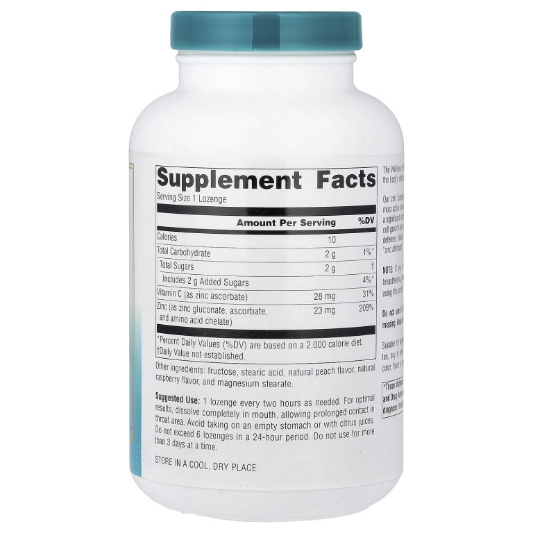 Source Naturals, Цинк, со вкусом персика и малины, 120 пастилок