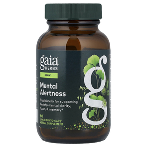 Gaia Herbs, растительная смесь для поддержки ясности ума, концентрации внимания и памяти, 60 капсул с жидким содержимым (418 мг в 1 капсуле)