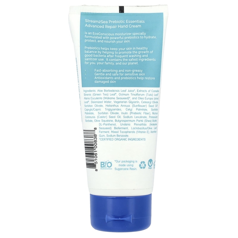 Stream2Sea, Prebiotic Essentials, крем для рук, без запаха, 90 мл (3 жидк. Унции)