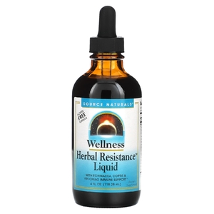 Source Naturals, Wellness Herbal Resistance Liquid ™, без спирта, 118,28 мл (4 жидк. Унции)