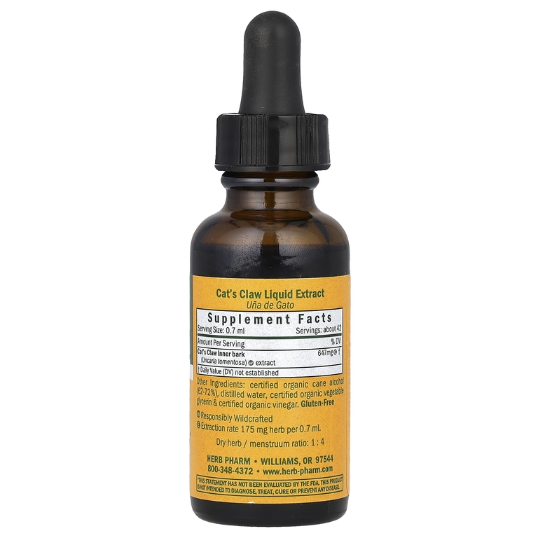 Herb Pharm, кошачий коготь, 30 мл (1 жидк. унция)