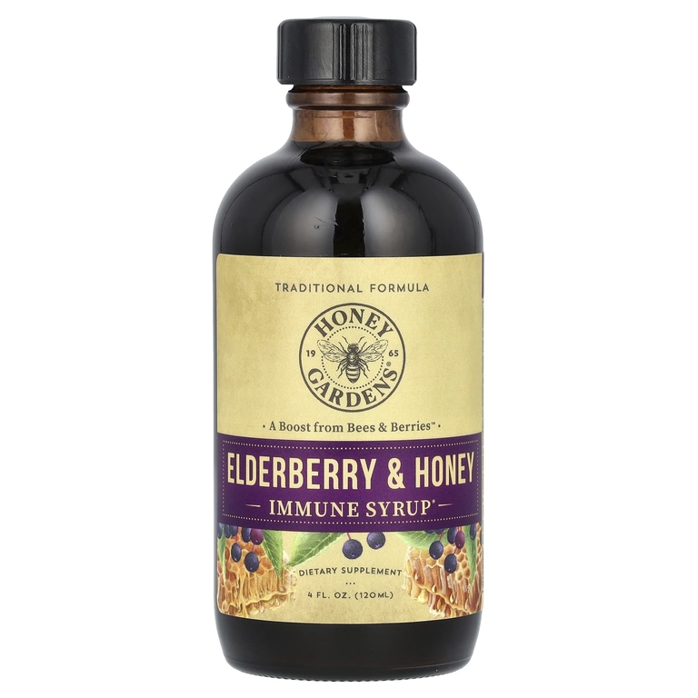 Honey Gardens, Иммунный сироп, бузина и мед, 120 мл (4 жидк. унц.)