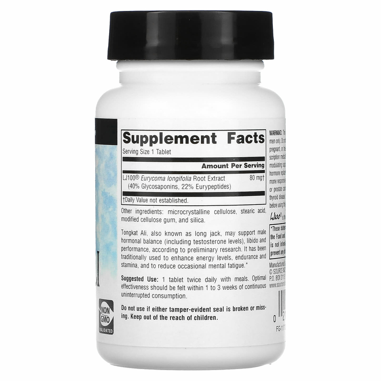 Source Naturals, эврикома длиннолистная, 60 таблеток