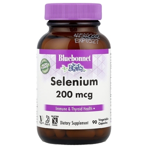 Bluebonnet Nutrition, селен, 200 мкг, 90 растительных капсул