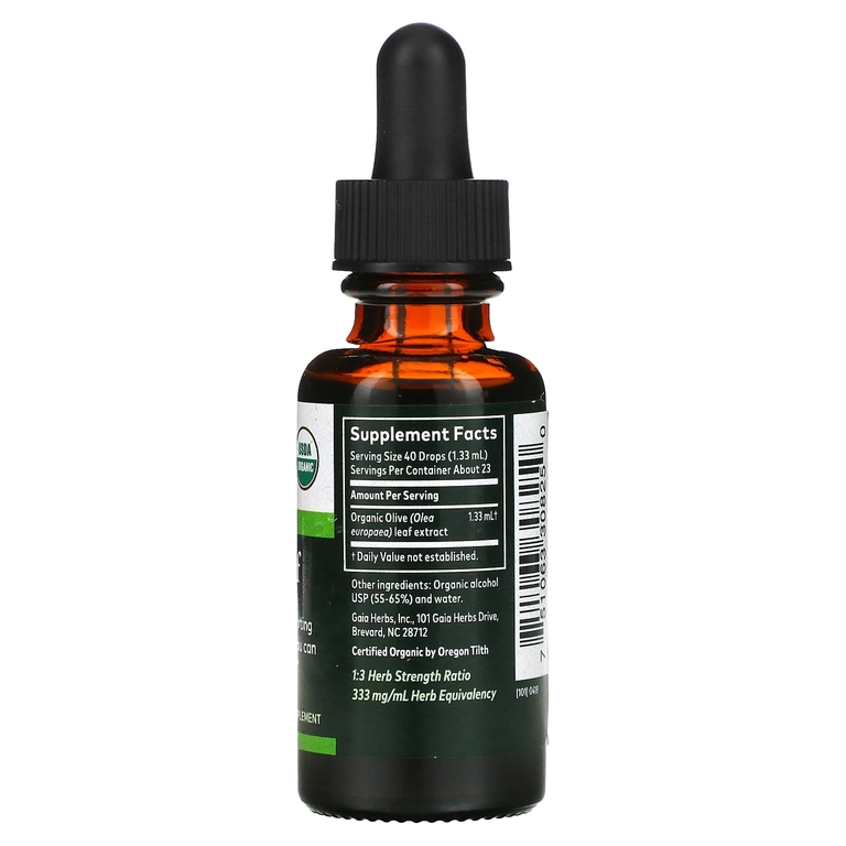 Gaia Herbs, листья оливкового дерева, 30 мл (1 жидк. унция)