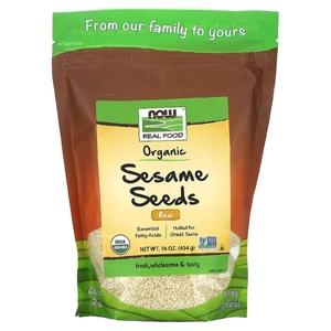 NOW Foods, Real Food, органические сырые семена кунжута, 454 г (16 унций)