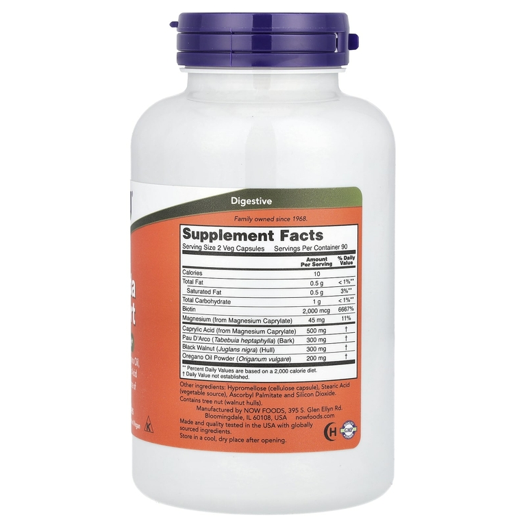 NOW Foods, Candida Support, 180 растительных капсул