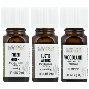 Aura Cacia, A Way In The Woods, набор чистых эфирных масел, 3 флакона по 7,4 мл (0,25 жидк. унции)