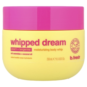 b.fresh, Whipped Dream, увлажняющий венчик для тела, персик и мандарин, 250 мл (8,5 жидк. унции)