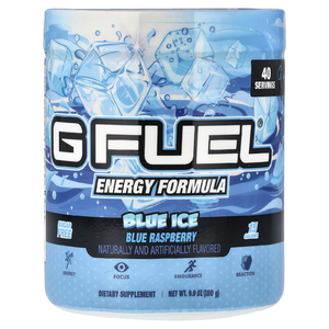 G FUEL, Energy Formula, голубой лед, голубая малина, 280 г (9,9 унции)