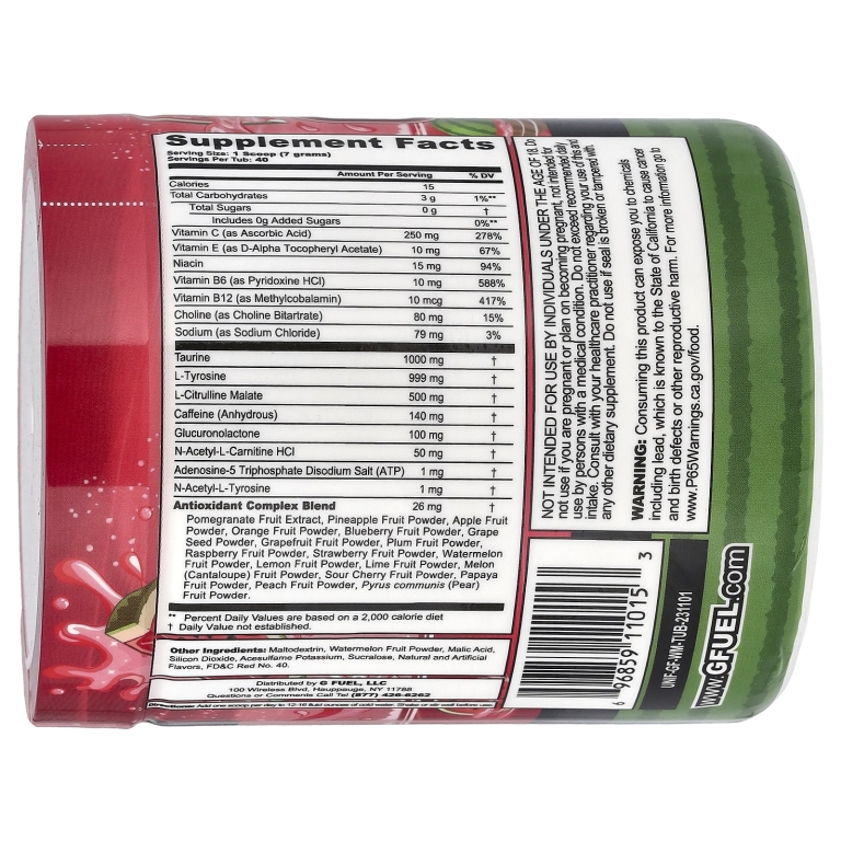 G FUEL, Energy Formula, арбуз, 280 г (9,9 унции)