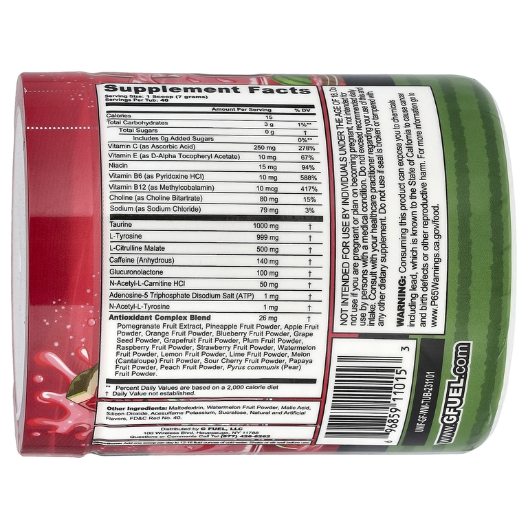 G FUEL, Energy Formula, арбуз, 280 г (9,9 унции)