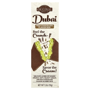 Original Natural Sweets, дубайский молочный шоколад, 91 г (3,2 унции)