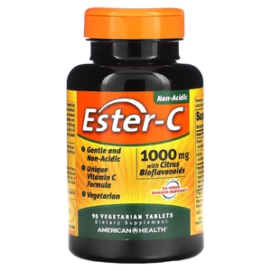 American Health, Ester-C, 1000 мг, 90 вегетарианских таблеток