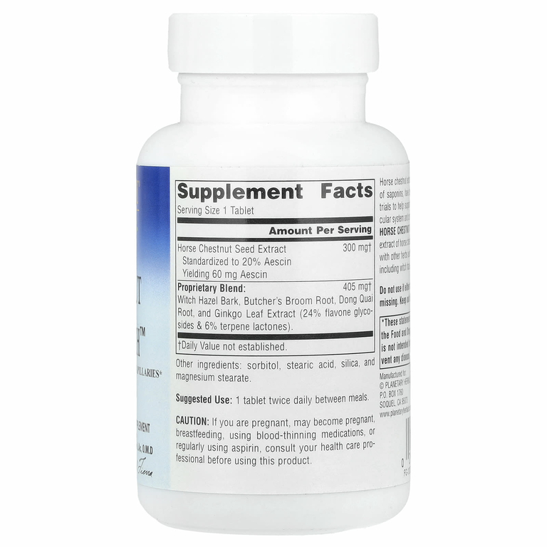 Planetary Herbals, Конский каштан Vein Strength ™, 705 мг, 90 таблеток