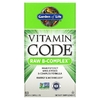 Garden of Life, Vitamin Code, Raw B-Complex, комплекс витаминов группы В, 60 веганских капсул
