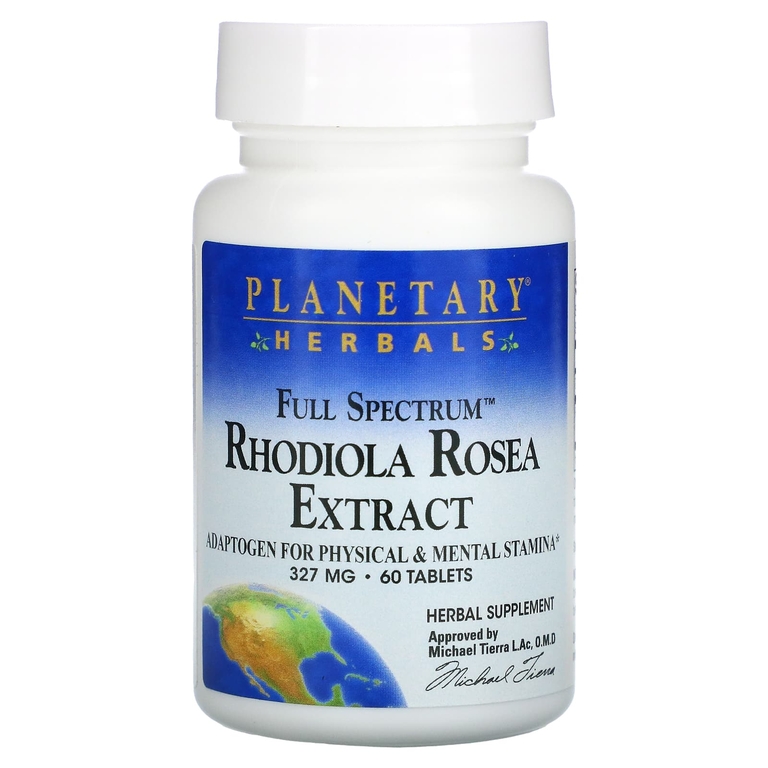 Planetary Herbals, экстракт родиолы розовой, полного спектра, 327 мг, 60 таблеток