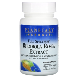 Planetary Herbals, экстракт родиолы розовой, полного спектра, 327 мг, 60 таблеток