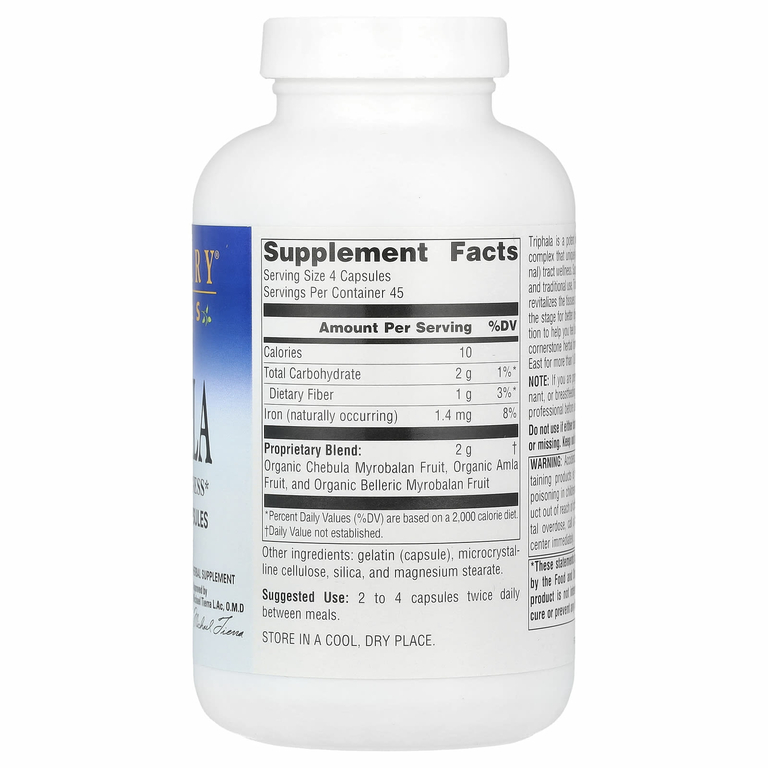 Planetary Herbals, Трифала, 2000 мг, 180 капсул (500 мг на капсулу)