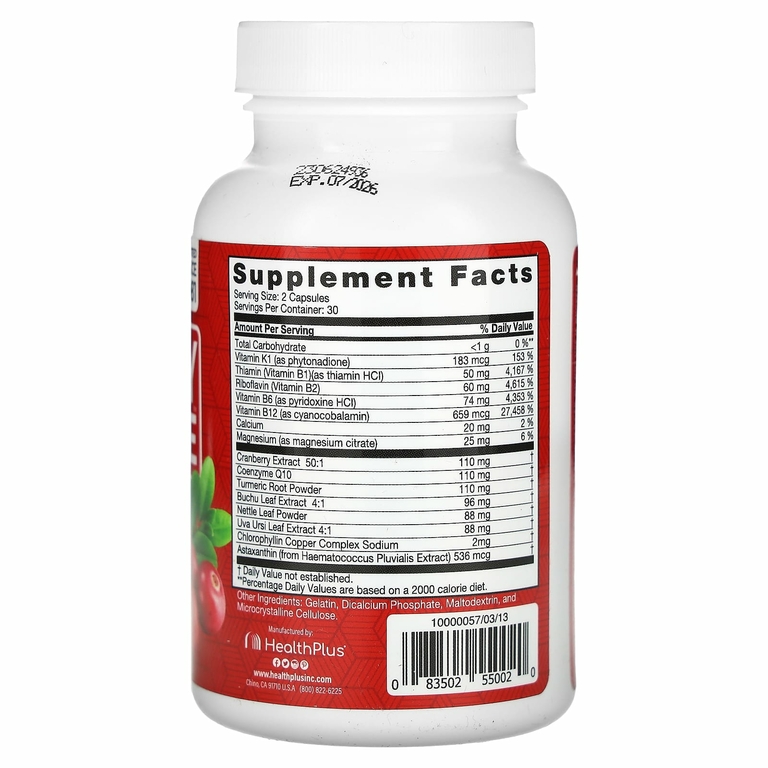 Health Plus, Kidney Cleanse, очищение почек, 60 капсул